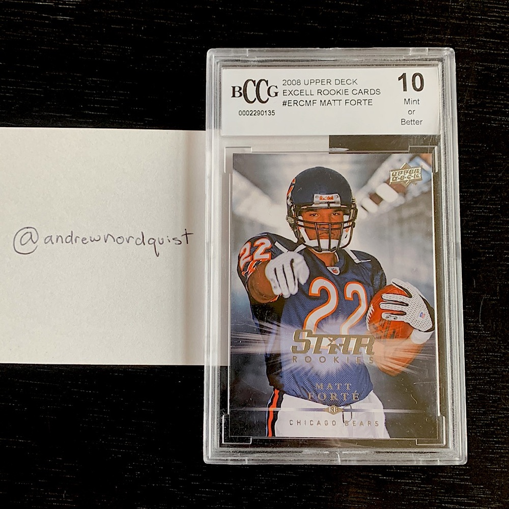 Chicago Bears Matt Forte Rookie Card - Beckett Mint 10